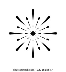 Firework-Star-Symbol-Design. einzeln auf weißem Hintergrund. Vektorgrafik