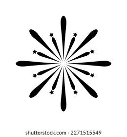 Firework star icon design. isolated on white background. vector illustration