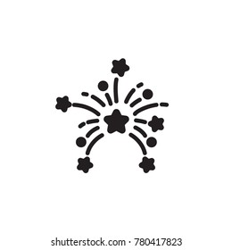 firework star icon glyph