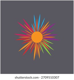 Firework Star Logo, Vektorgrafik und Symboldesign