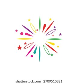 Firework star logo vector and symbol design