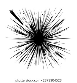 firework, starburst hand drawn, vector illustration.