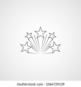 Firework with stars. Icon