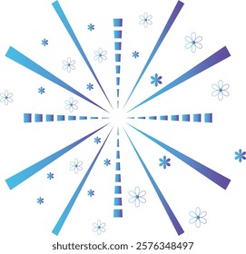 Firework Symbol with Gradient Color. Happy New Year 2025. Vector Illustration