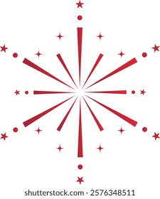 Firework Symbol with Gradient Color. Happy New Year 2025. Vector Illustration