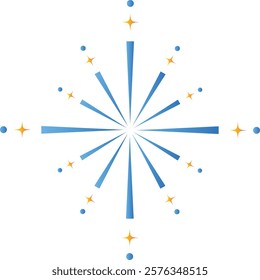 Firework Symbol with Gradient Color. Happy New Year 2025. Vector Illustration