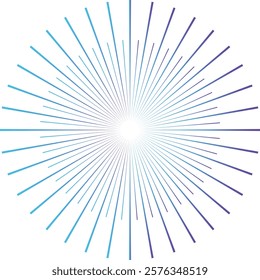 Firework Symbol with Gradient Color. Happy New Year 2025. Vector Illustration