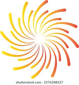 Firework Symbol with Gradient Color. Happy New Year 2025. Vector Illustration