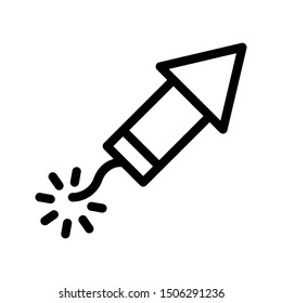firework thin line vector icon