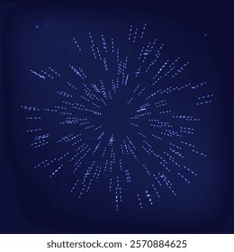 Firework Vector Background Illustration in Blue