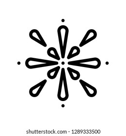 Firework vector, Chinese lunar new year line style icon 
