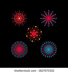 Firework Vector Design Illustration For Celebrate Moment. Firework For New Year Celebrate