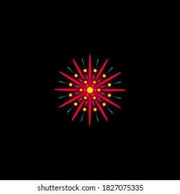 Ilustración De Diseño De Vectores De Fuego Para Celebrar Momento. Fuego De Fuego Para Celebrar Año Nuevo