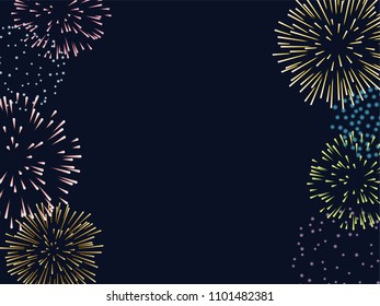 firework vector frame.