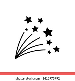 Firework vector icon, burst symbol. Simple, flat design for web or mobile app