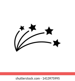Firework vector icon, burst symbol. Simple, flat design for web or mobile app