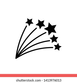 Firework vector icon, burst symbol. Simple, flat design for web or mobile app