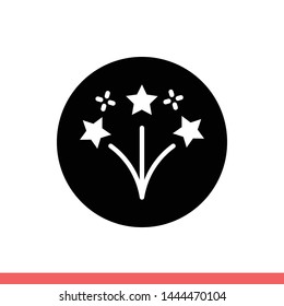 Firework vector icon, burst symbol. Simple, flat design for web or mobile app
