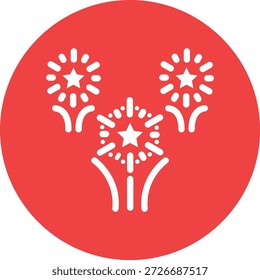 Ilustración de diseño de icono de Vector de fuegos artificiales