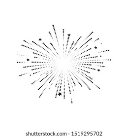 Firework vector icon illustration design template