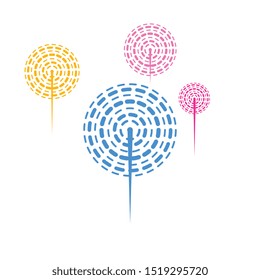 Firework vector icon illustration design template