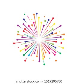 Firework vector icon illustration design template