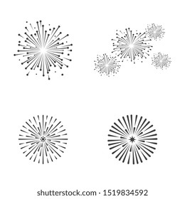 Firework vector icon illustration design template
