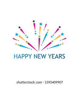 Firework vector icon illustration design template