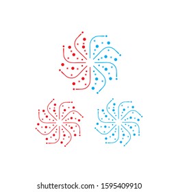 Firework vector icon illustration design template
