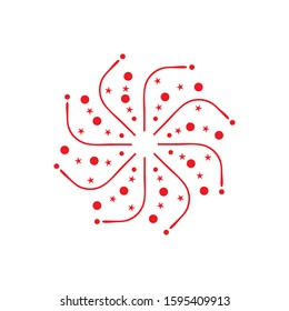 Firework vector icon illustration design template