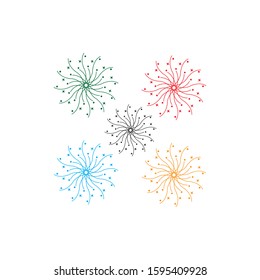 Firework vector icon illustration design template