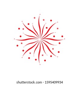 Firework vector icon illustration design template