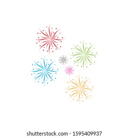 Firework vector icon illustration design template