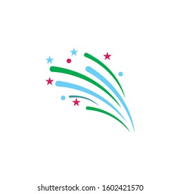 Firework vector icon illustration design template

