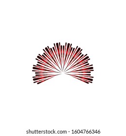 Firework vector icon illustration design template

