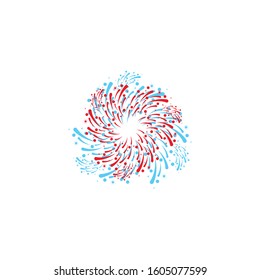 Firework vector icon illustration design template

