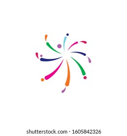 Firework vector icon illustration design template


