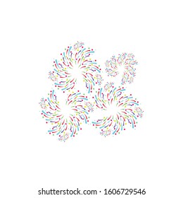 Firework vector icon illustration design template

