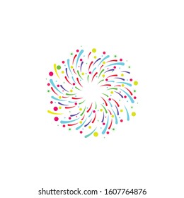 Firework vector icon illustration design template

