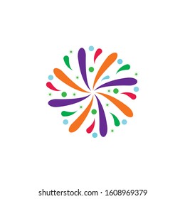 Firework vector icon illustration design template

