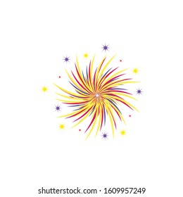 Firework vector icon illustration design template

