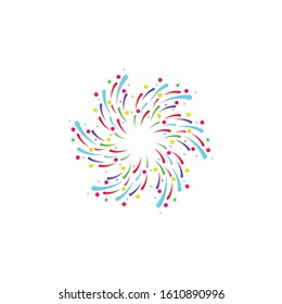 Firework vector icon illustration design template
