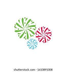 Firework vector icon illustration design template
