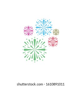 Firework vector icon illustration design template
