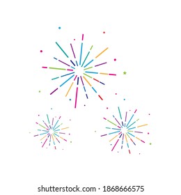 Firework vector icon illustration design template