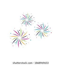 Firework vector icon illustration design template