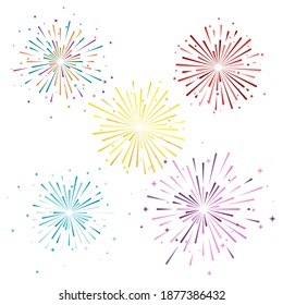 Firework vector icon illustration design template