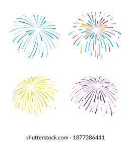 Firework vector icon illustration design template