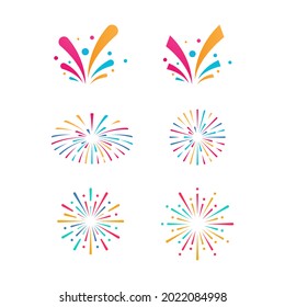 Firework vector icon illustration design template