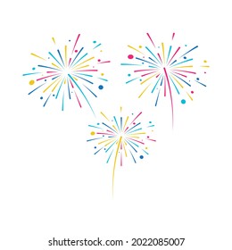 Firework vector icon illustration design template
